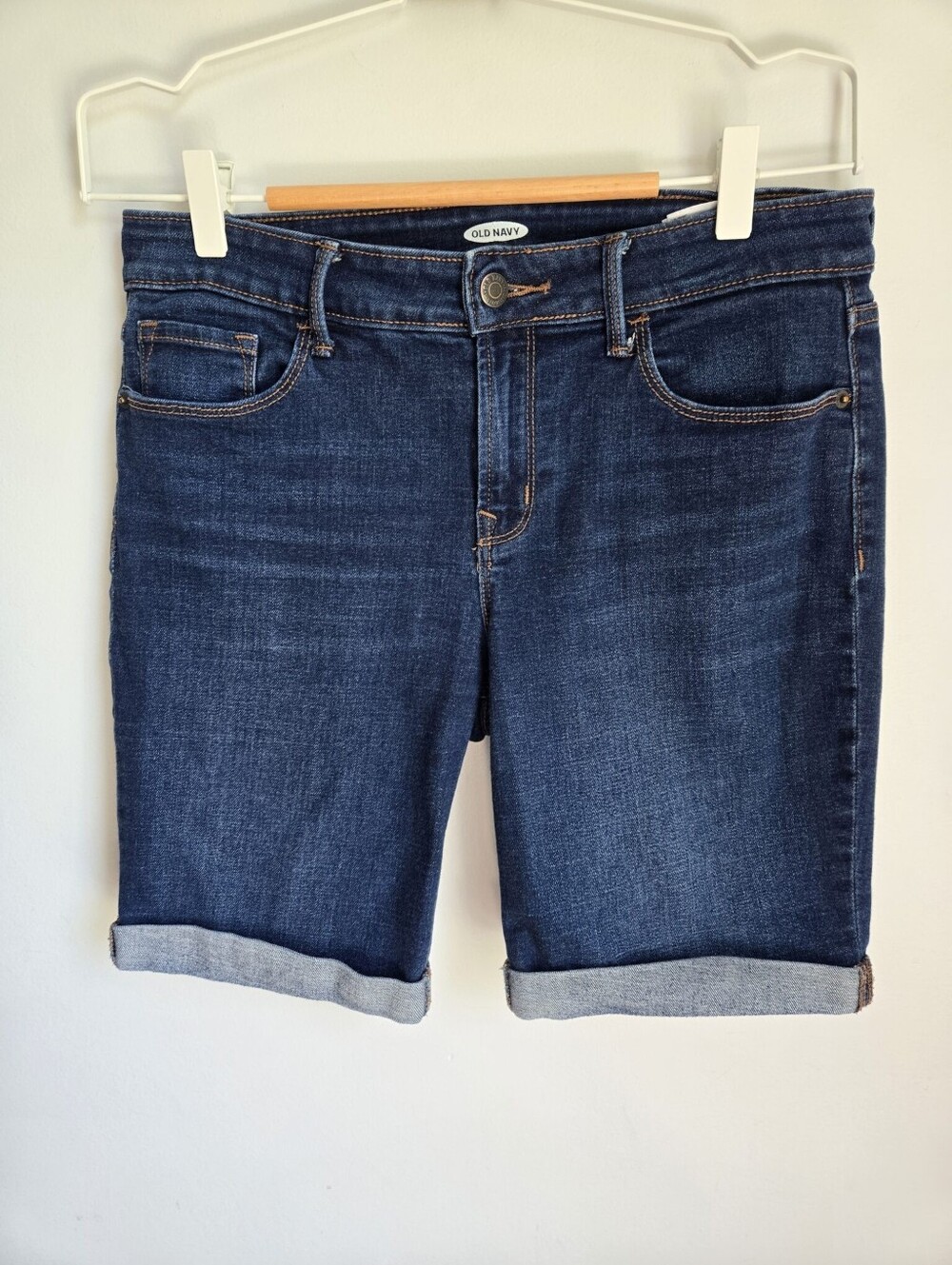 OLD NAVY  Dark Wash Denim Bermuda Shorts - Blue